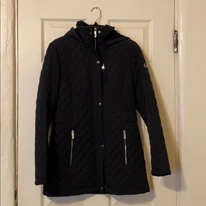 Calvin Klein Hooded Diamond-Quilted Jacket (Small)